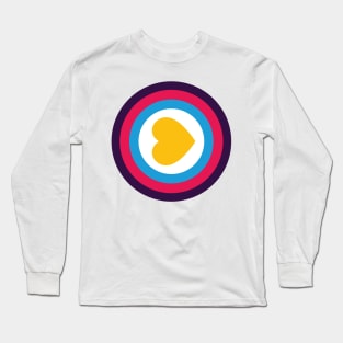 Polyamory Pride - Minimalist Circle - (New Colors) Long Sleeve T-Shirt